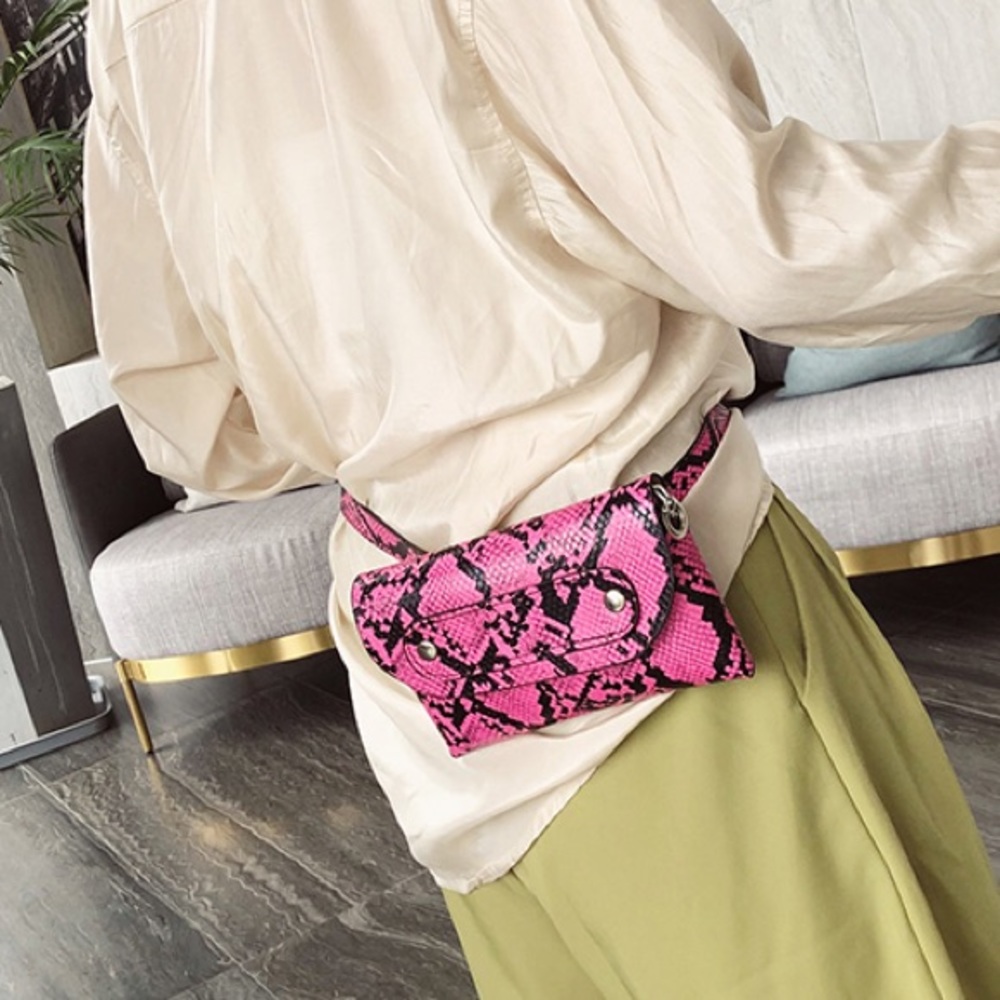 Snake Print Belt bag/Fanny pack/ crossbody bag